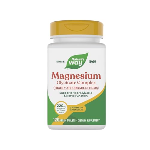 Nature's Way Magnesium Glycinate Complex Tablets, 220 mg per Serving, 120ct - image 1