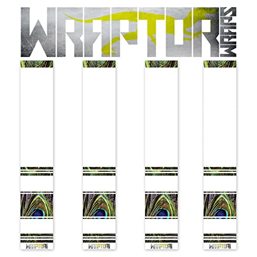 na-1 Wraptor Wraps Archery Arrow Wraps - Peacock HD Arrow Wraps - Window Wrap Design - Pack of 13-100mm Length - Large Width