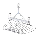 カインズ(CAINZ) 低竿対応 干す時傾かない 10連ハンガー 連ハンガー 幅49cm 奥行38cm 高さ48cm 洗濯ハンガー 物干し 洗濯 物干しハンガー 洗濯物干し 洗濯ハンガー