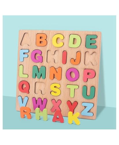 Image of Wooden Learning Educational ABCD Board for Kids, 3 Pack Montessori Puzzles Activity Toys for Toddlers & Kids | ABCD Puzzle Set | Puzzle Toys for 2 Years Old Boys & Girls (ABCD, Numbers & Shapes)