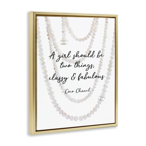Image of 'Classy & Fabulous Fashion Quote'| Floating Frame Canvas Art