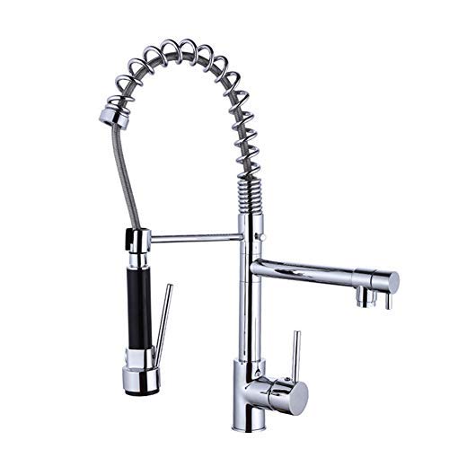 Faucet Hot and Cold Water Mixing MultiFunction Spring Pull Kitchen