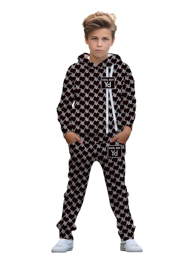 boys' clothing sets, 2-Piece Hoodie & Pants Outfits for Boys Size 4-14 | Lightweight Non-Fleece Fall & Spring Clothing Sets