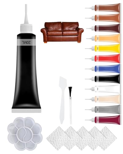 Advanced Leather Repair Gel, New Leather Repair Kit for Car Seat Vinyl Repair Kit, Professional Leather Repair Coloured Cream Gel, Multifunctional Couch and Jacket Repair Kit for Furniture (Black)