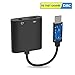 Type C Audio Charger Adapter, XIIVIO 2 in 1 USB C to 3.5mm DAC Audio Headphone Jack Adapter Cable with USB-C PD Charging Converter Cord for Google Pixel 2 2 XL, HTC, Huawei,Essential Ph-1,Xiaomi-Black