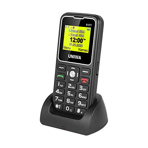 Teléfonos móviles para Mayores con Teclas Grandes, fácil de Usar Celular para Ancianos con botón SOS, Cámara (Black)