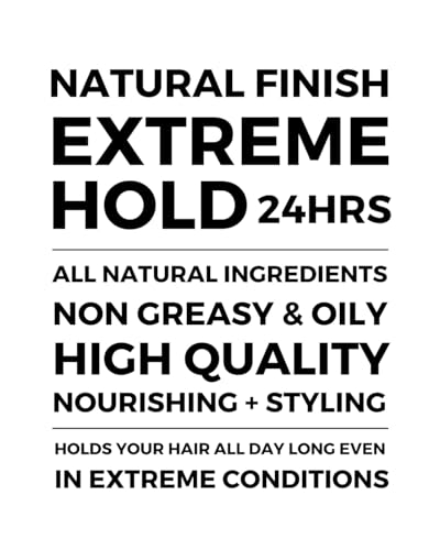 Haxxed Extreme hold Clay Pomade | Made with all natural ingredients | Oil based clay | 36hrs hold | Preservative free | All day long hold (100gms)… - Image 3