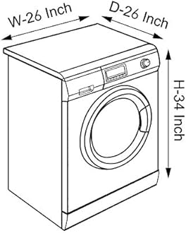 Glassiano Fully Automatic Front Load Waterproof Washing Machine Cover for Samsung/ IFB/ LG/ Godrej/ Whirlpool/ Bosch/ 8 Kg, 8.2 Kg, 8.5 Kg, 9 kg, 9.2 Kg, 9.5 Kg