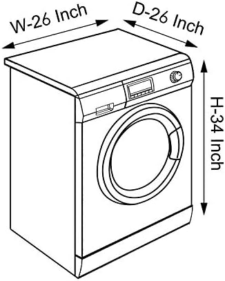 Glassiano Fully Automatic Front Load Waterproof Washing Machine Cover for Samsung/ IFB/ LG/ Godrej/ Whirlpool/ Bosch/ 8 Kg, 8.2 Kg, 8.5 Kg, 9 kg, 9.2 Kg, 9.5 Kg