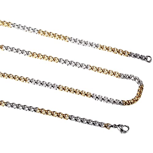 Chaîne belcher anti-noircissement en acier 3,5mm pour garçon