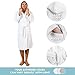 Twinzen Bademantel 100% Baumwolle Kapuze für Herren Oeko TEX Zertifiziert - Morgenmantel 2 Taschen, Gürtel und Schlaufe zum Aufhängen - Weich, Saugfähig und Bequem, L, Weiß