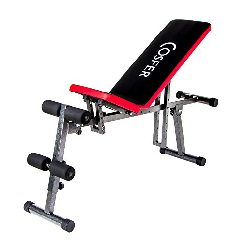 Cosfer CSF-306 Ağırlık Sehpası, Unisex, Kırmızı/Siyah