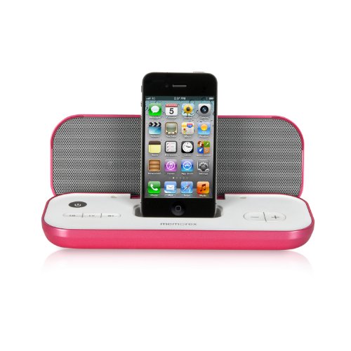 Memorex Travel Speaker with iPod and iPhone Dock, Pink
