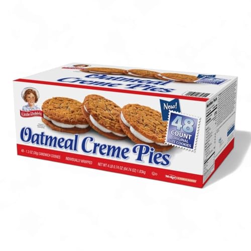 Little- Debbies Oatmeal Crème Pies, 48 Individually Wrapped Sandwich Cookies.