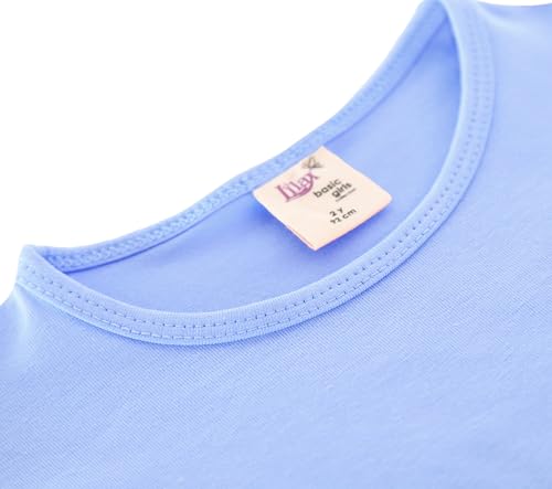 Image of Lilax Girls Short Puff Sleeve Cotton T-Shirt, Toddler & Little Girls Top | 95% Cotton Puff Sleeve Tee; Crewneck, Short Sleeve; Toddler & Girls Sizes 2T-12; for School, Play & Everyday; Machine Wash
