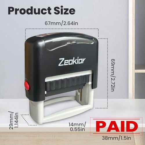 Entered Stamp, Entered Self Inking Rubber Stampers for Office - Business, Accounting, Bookkeeping, Coding, Legal, Notary, Work, Ordering, Inventory Entered Stamps - Red Ink - Image 5