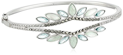 Judith Jack Sterling Silver and Green Swarovski Marcasite Bangle Bracelet