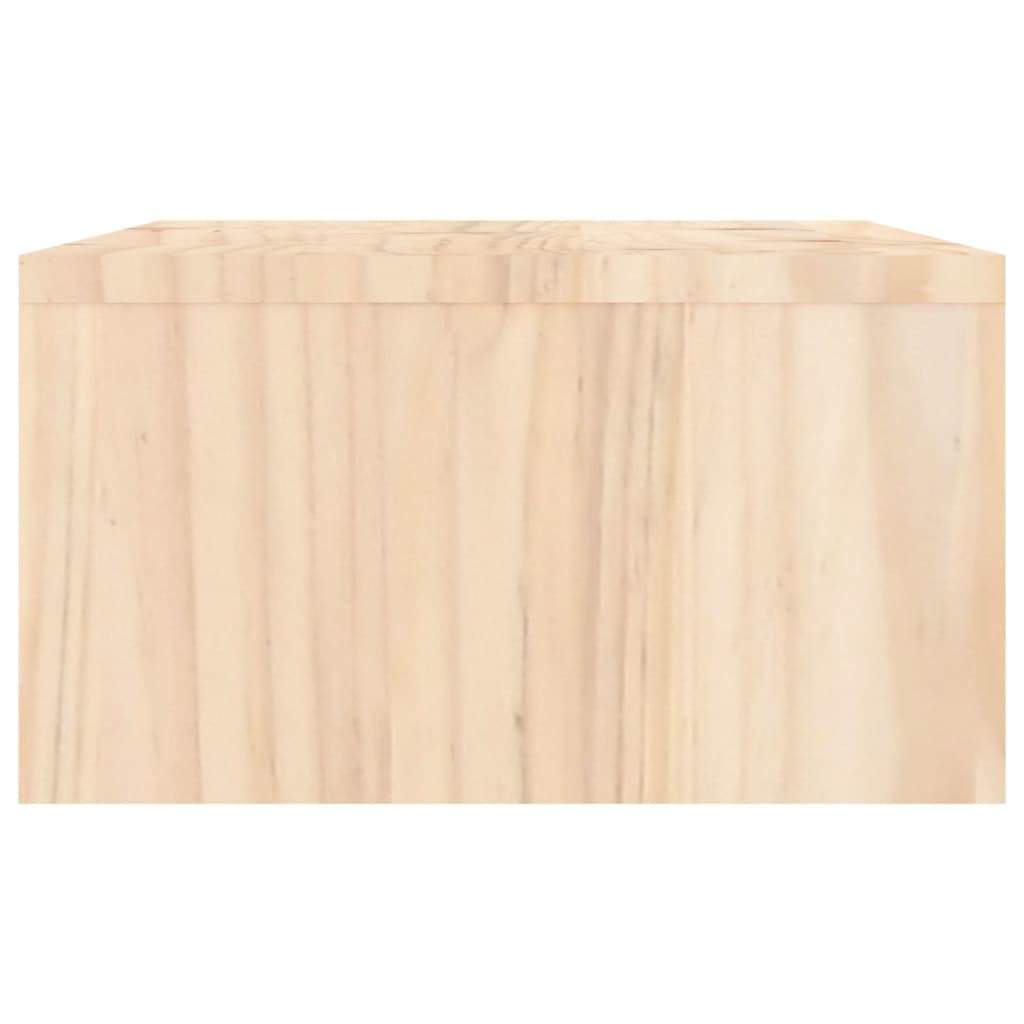 Supporto per monitor in legno di pino massiccio, 100 x 27 x 15 cm, ergonomico, per scrivania per computer, scrivania, PC, supporto con spazio e cassetti, per ufficio, casa, gaming