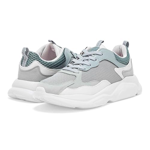 HUGO Running Style Mix Material Sneakers Pebble Grey3