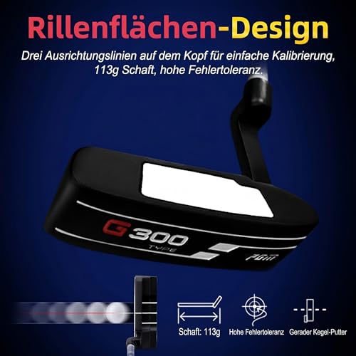 PGM 18-teiliges Herren-Golfschläger-Set, 12 Schläger, Titan-Schläger #1, Driver, Draw-Biased Hybrid, hochfeste Eisen, verzeihender Putter, Standtasche mit 5 Kopfbedeckungen