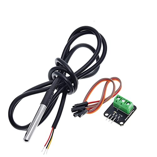 VOANZO 2 Set DS18B20 Temperature Sensor Kit Waterproof Stainless Steel Probe for Arduino and Raspberry Pi
