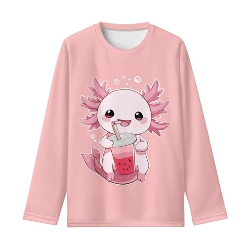 Image of Girls Long Sleeve T Shirt Cute Cartoon Crewneck Shirt for Kids 3-16Y Fall Winter Clothes