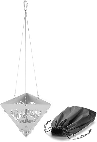 ALANES Camping Hanging Fire Pit Stainless Steel Hanging Fire Stove Fire Holder