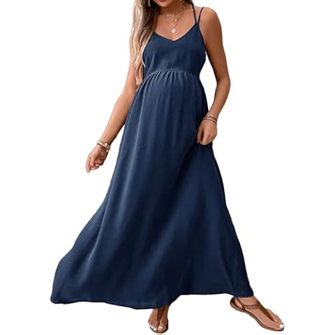 OYOANGLE Women's Maternity Maxi Dress Cover