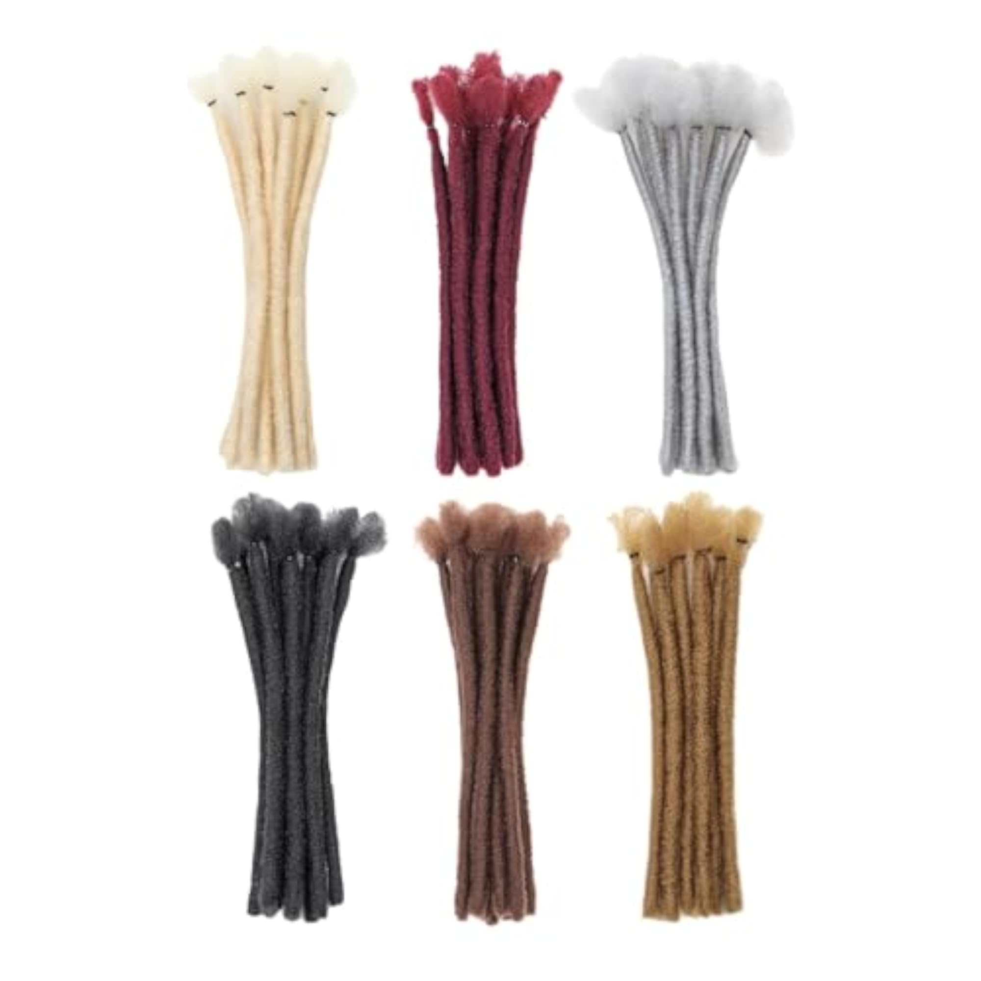 10x Hair Extensions 7.87inch Twist Braid for Men Cosplay, Black