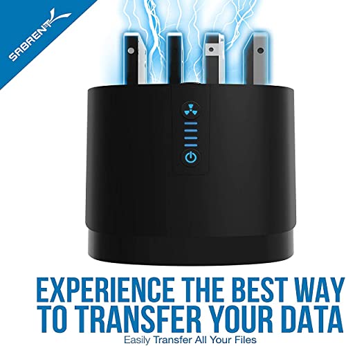 image for SABRENT 4 bay hard drive docking station, SSD HDD 2.5 inch SATA case d