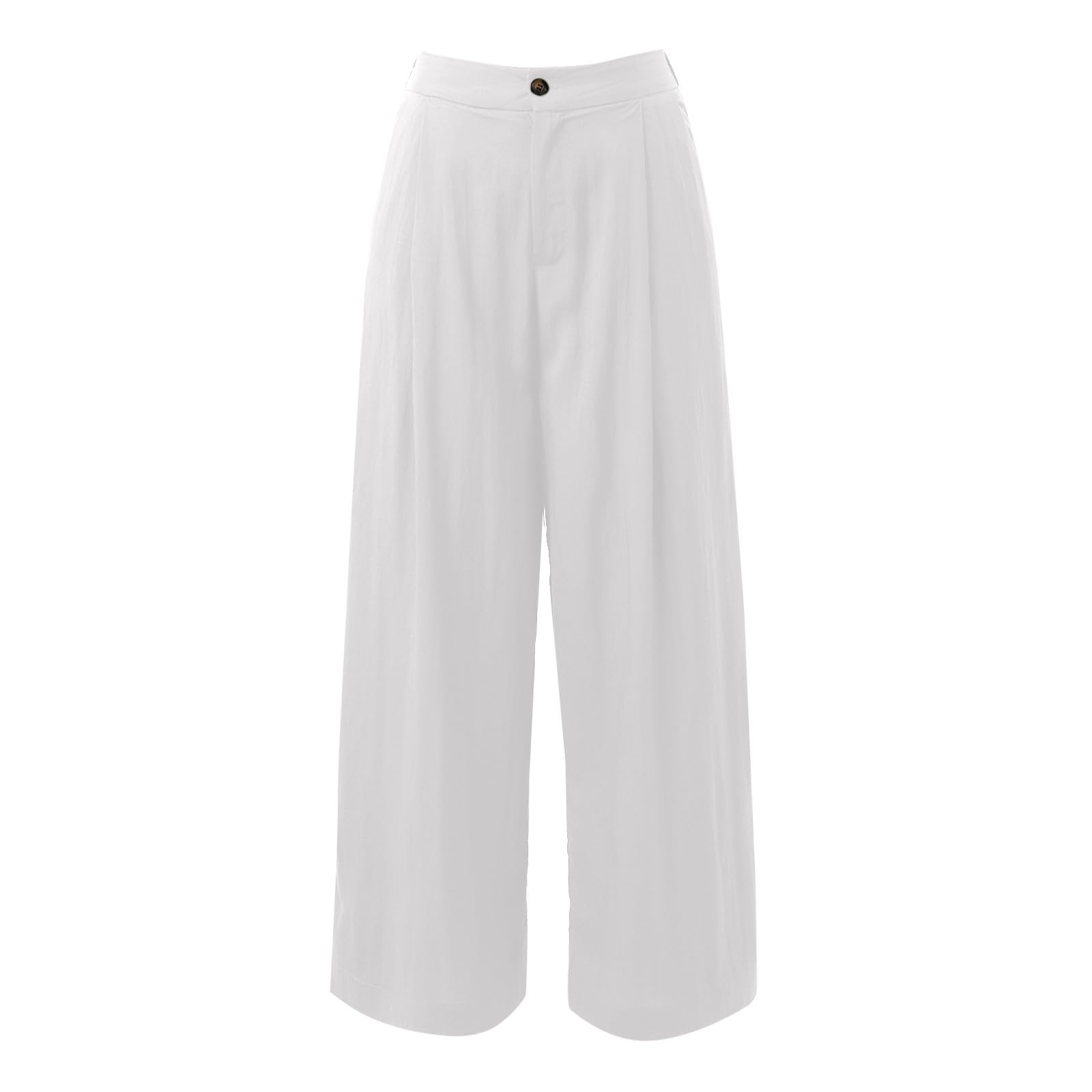 Generisch 2-teiliges Damen-Outfit aus Leinen, Sommer-Weste, Anzug-Set, weites Bein, Hose, Business, Freizeit, Urlaub, Arbeitssets