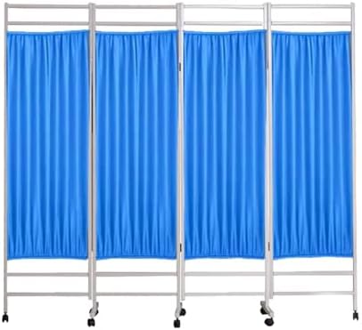 6-Foot High Medical Privacy Screen, Foldable Room Divider for Clinics, Exam Rooms & Patient Privacy - 4-Panel Temporary Fence for Healthcare Settings