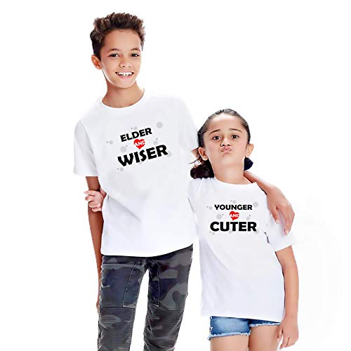 Buy Druzy Fashion Raksha Bandhan Cuter Wiser Sister Brother Tshirt Siblings Tshirts Rakshabandhan Gifts Rakhi Gifts Brother And Sister Tshirts Rakshabandhan Gifts For Brother At Amazon In