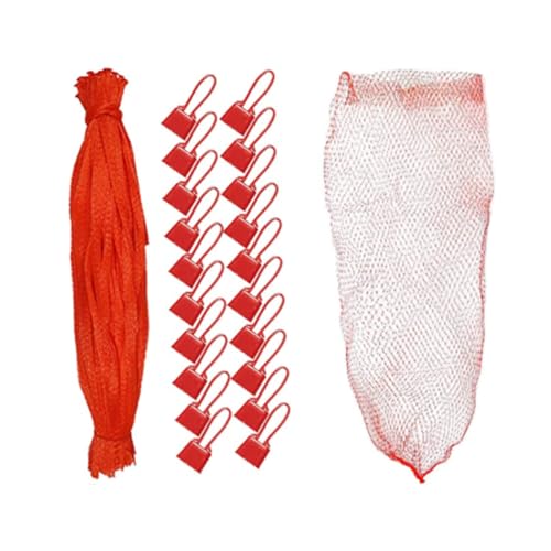 AUTSUPPL 100pcs Pp Mesh Snack Packaging Bags Fruit Veggie Storage Reusable Produce Bag Breathable Mesh Heat-sealed Bottom