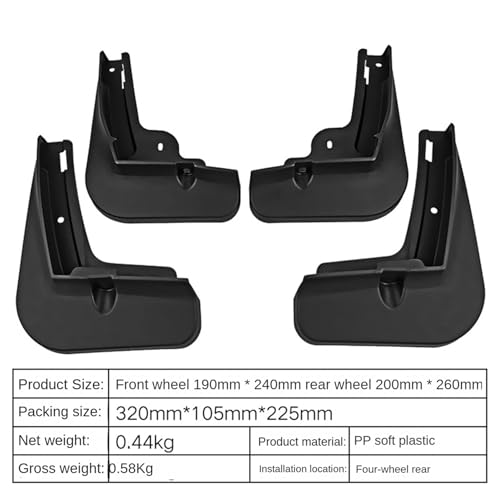 Garde-boue voiture pour EA1 2021-2022 : bavettes splash rabats auto