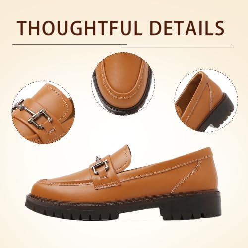 Image of Loafers for Women Women's Penny Loafers Slip On Leather Business Casual