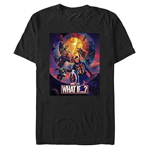 T-shirt Marvel grande taille 3XL noir pour homme à manches courtes