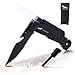 Freehawk Multifunctional Potable Outdoor Knife Survival Tactical Knife Outdoor Folding Knife with Led Light, Flintstone for Outdoor Adventure, Camping, Household