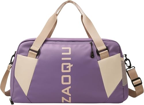 Bolsa Mala de Mão 10kg Viagem Academia Bordo Grande Avião – Compartimento para Tênis, Área Seca e Molhada, Alça Ajustável, Ideal para Viagens e Academia (Roxo)