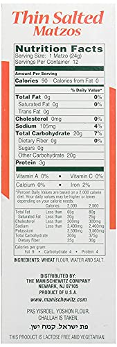 Manischewitz Matzo Thin Salted, 3 Count #TOP3