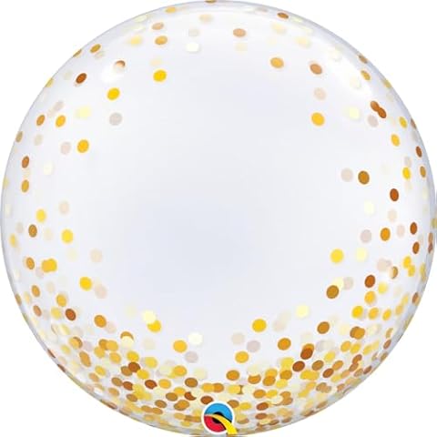 Qualatex 24" Gold Confetti Dots Balloon Cover