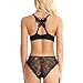 Women Underwire Push Up Bra Front Closure Lace Butterfly Removable Shoulder Strap Daily Bra Two Piece Set with Panty