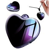 Heart Pendant Voice Recorder, 200h Storage AI Voice-to-Text (4GB Memory)