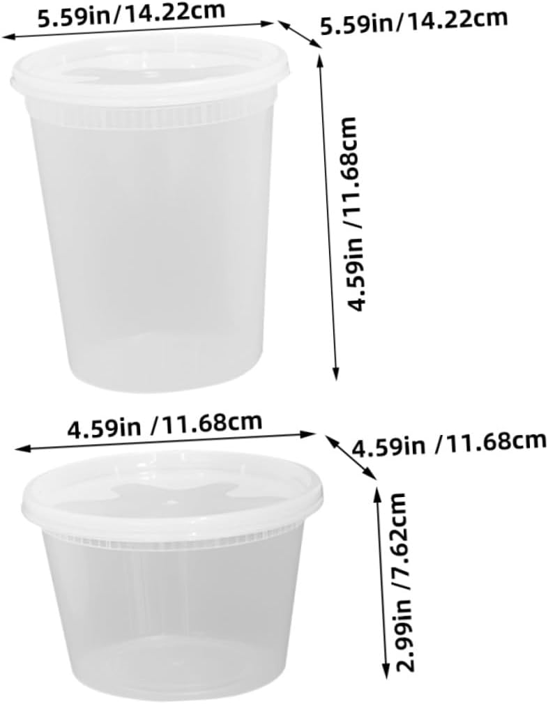 50pcs Disposable Soup Containers with Lids, 16oz 32oz Takeout Bowls for Hot Soup, Porridge, and Beverage Packaging, High and Low Temperature Resistant Food-grade Cups for Catering