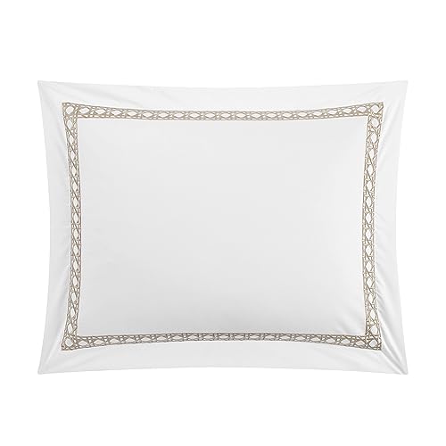 Chic Home Lewiston 7 Piece Cotton Blend Duvet Cover 1500 Thread Count Set Solid White With Embroidered Details Bed In A Bag Bedding – Includes Sheets Pillowcases Pillow Shams, Queen, Taupe #TOP3
