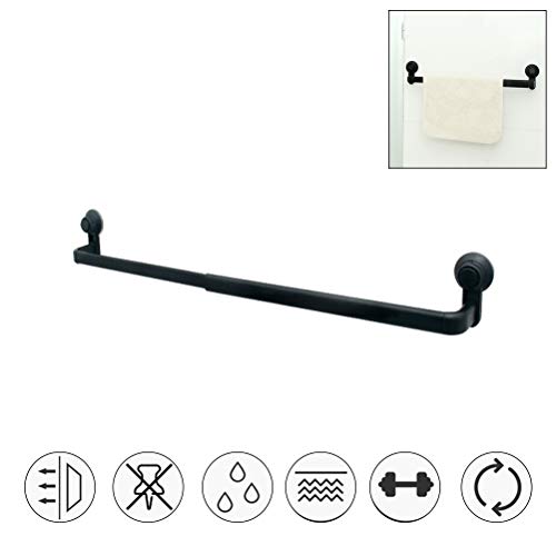 Towel Rails Suction for Bathroom 32 Inch Adjustable Shower Towel Rack (White) - Image 2