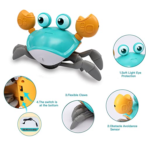 Xonteus Crawling Crab Baby Toy: Infant Toys For 1 Year Old Boy , Sensing Walking Dancing Toy With Music & Lights,1St Birthday Gifts For Toddler Toys #TOP1