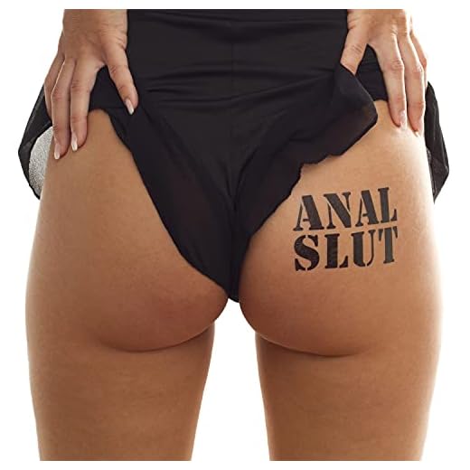5 x anal slut tatuering – text i svart – sexig Kinky fetisch tatuering (5)