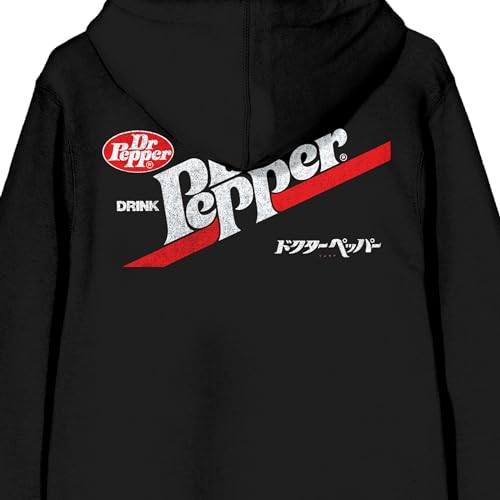 Bioworld Dr. Pepper Kanji Logo Men's Black Zip-Up Hoodie4