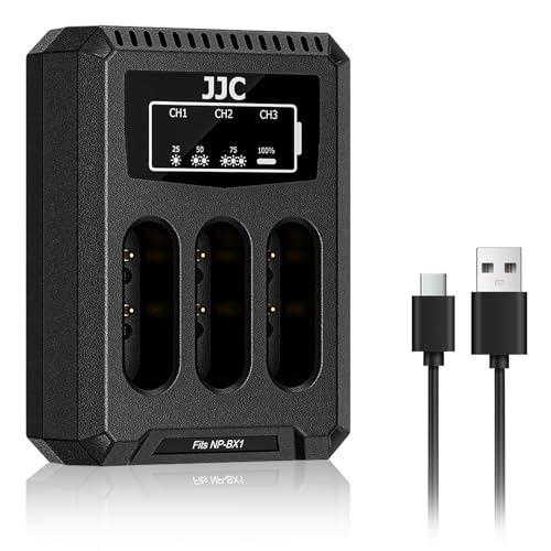 Image of Sony NP-BX1 Triple Battery Charger Compatible with Sony ZV-1 RX100 VII RX100 VI RX100V RX100 IV RX100 III RX100 II HX90 HX90V HX99 HX95 HX80 Built-in USB Cable + 16 Inch Extension Cable